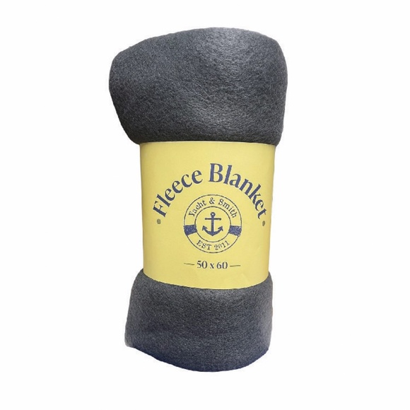 YACHT & SMITH Gray Soft Fleece Blankets Throws 50" x 60" Lightweight, Cozy Warm - Picture 1 of 4